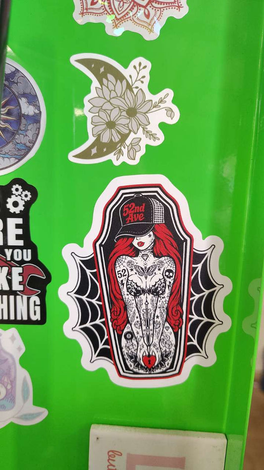 Coffin Die-cut stickers